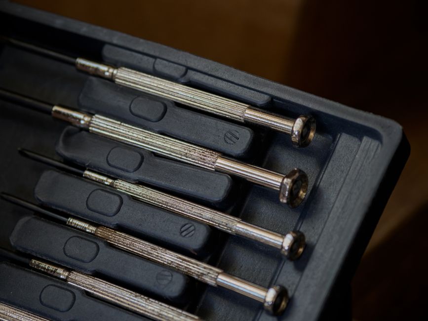 Ferramentas para abrir escova rotativa