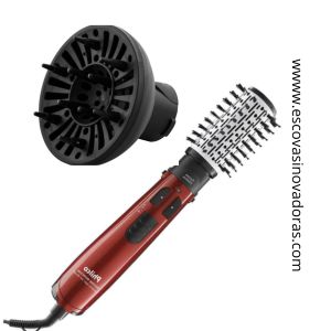 Escova Rotativa Philco Ceramic Spin Ion Brush 1100W PEC05V Vermelha 220V 