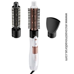 Conair Escova de ar quente, pente quente de cerâmica duplo para cachos de cabelo, ferramentas e aparelhos de modelagem de cabelo 